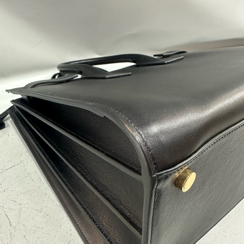YSL 355153 黑牛皮金釦兩用包 永恆包-8