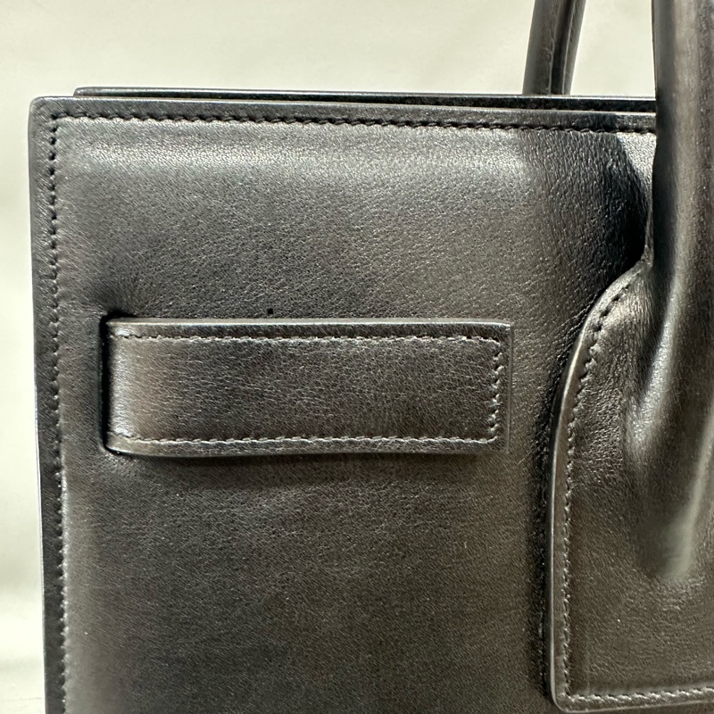 YSL 355153 黑牛皮金釦兩用包 永恆包-11