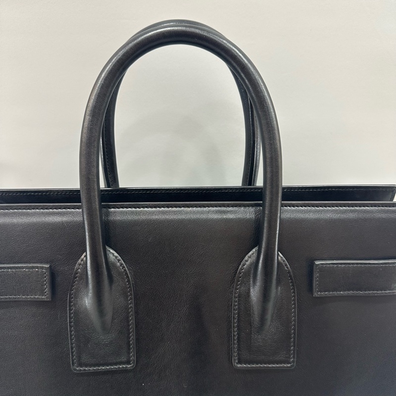 YSL 355153 黑牛皮金釦兩用包 永恆包-12