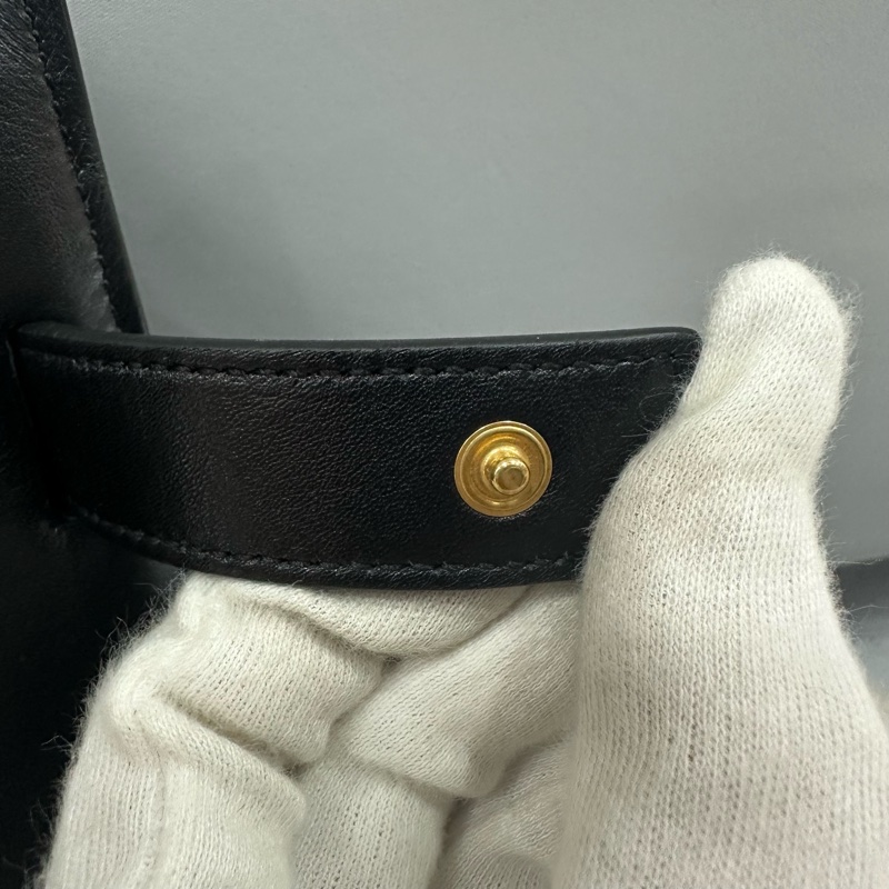 YSL 355153 黑牛皮金釦兩用包 永恆包-20