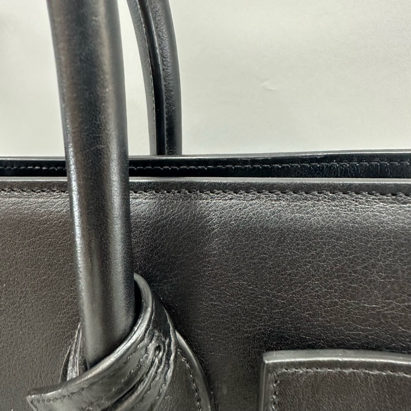 YSL 355153 黑牛皮金釦兩用包 永恆包-26