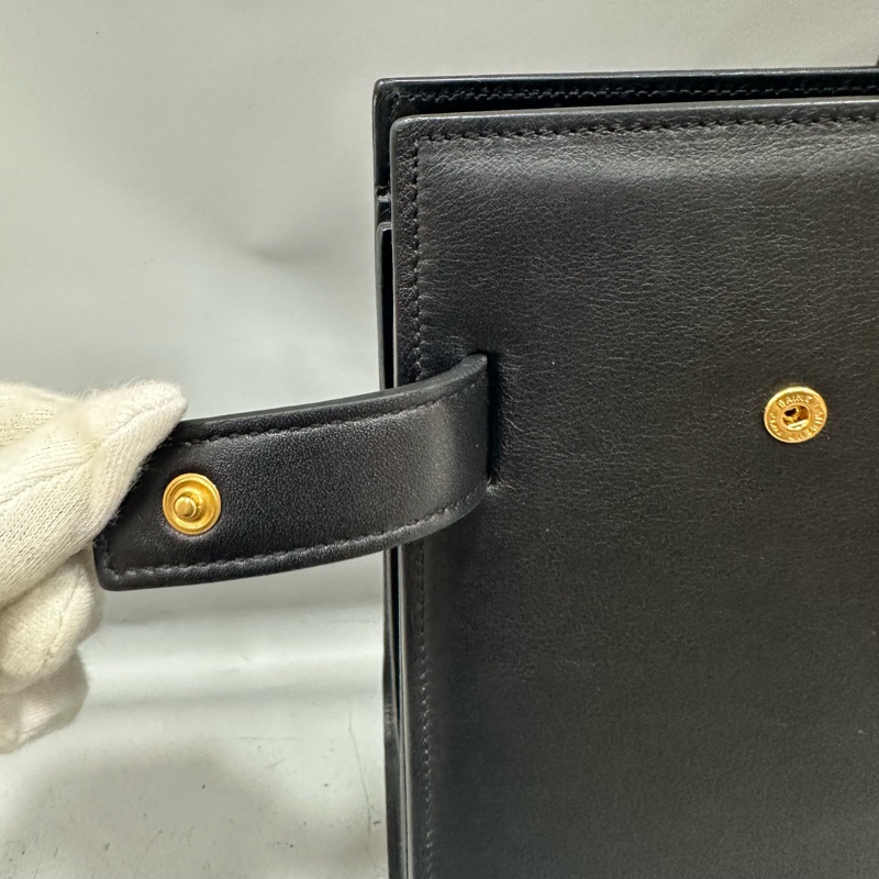YSL 355153 黑牛皮金釦兩用包 永恆包-27