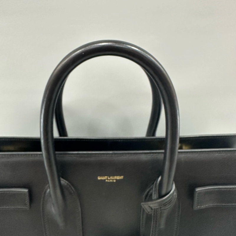 YSL 355153 黑牛皮金釦兩用包 永恆包-33