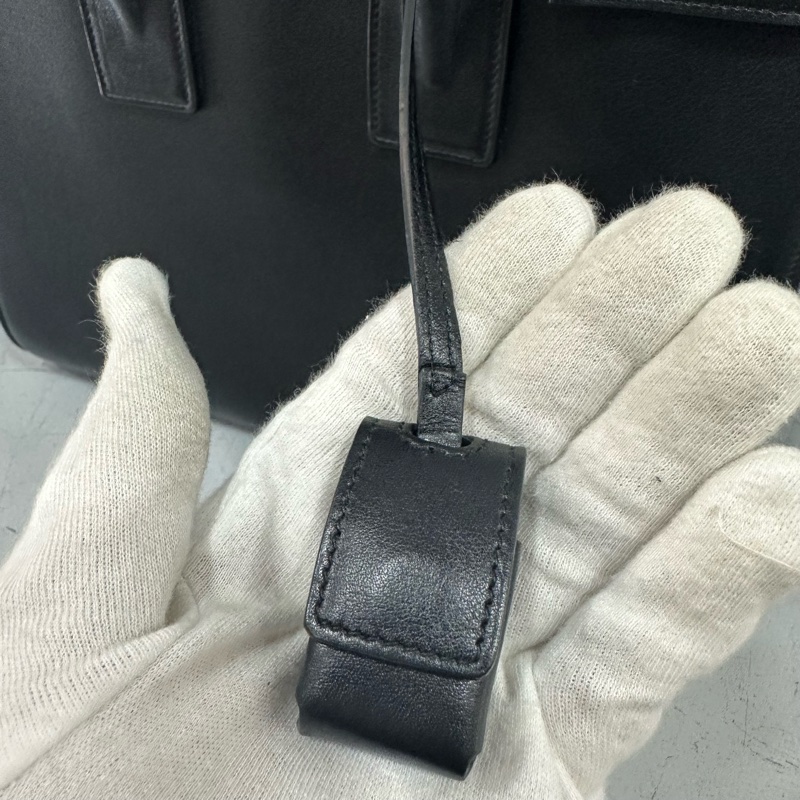 YSL 355153 黑牛皮金釦兩用包 永恆包-36