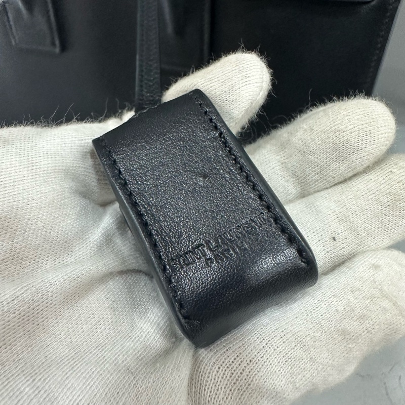 YSL 355153 黑牛皮金釦兩用包 永恆包-39