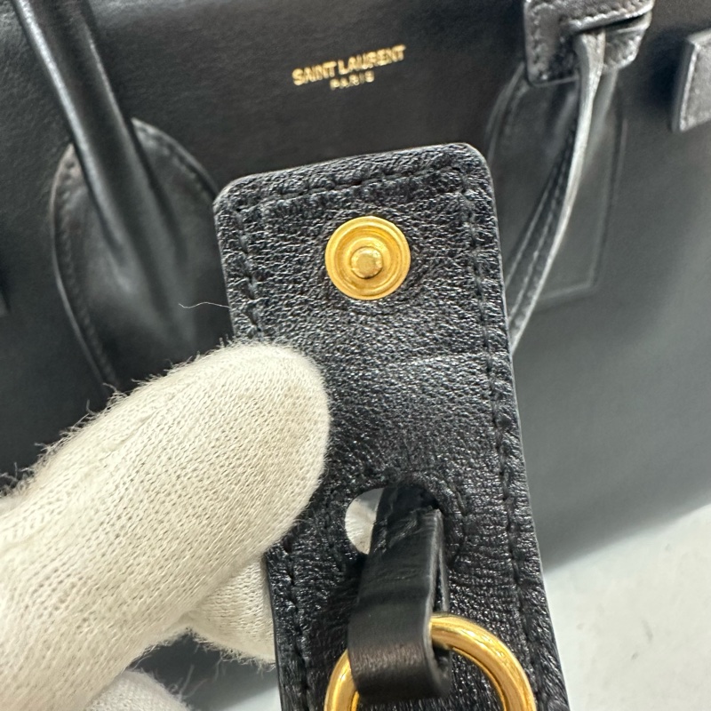 YSL 355153 黑牛皮金釦兩用包 永恆包-41