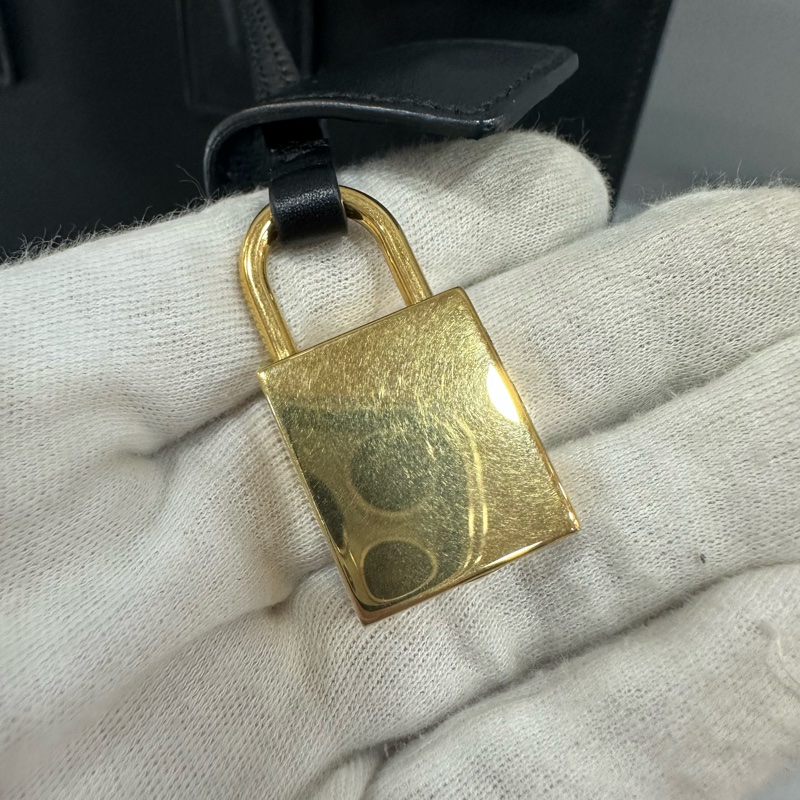 YSL 355153 黑牛皮金釦兩用包 永恆包-43