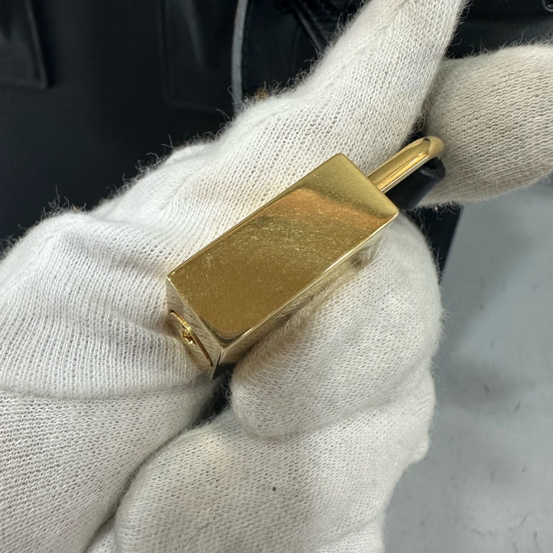 YSL 355153 黑牛皮金釦兩用包 永恆包-47