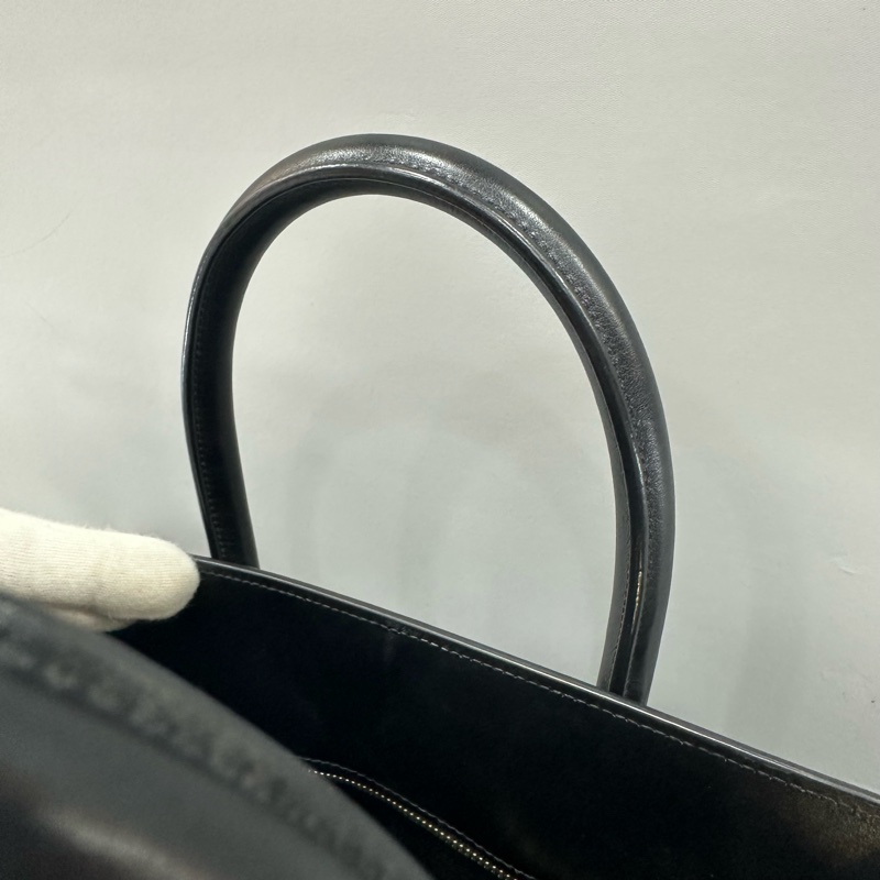 YSL 355153 黑牛皮金釦兩用包 永恆包-50
