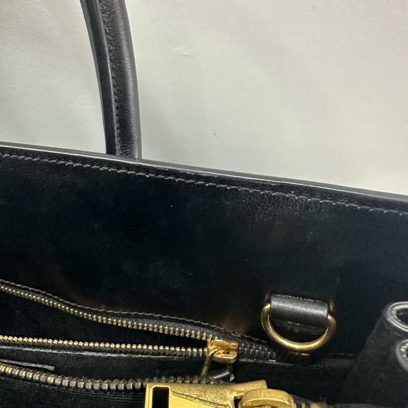 YSL 355153 黑牛皮金釦兩用包 永恆包-52