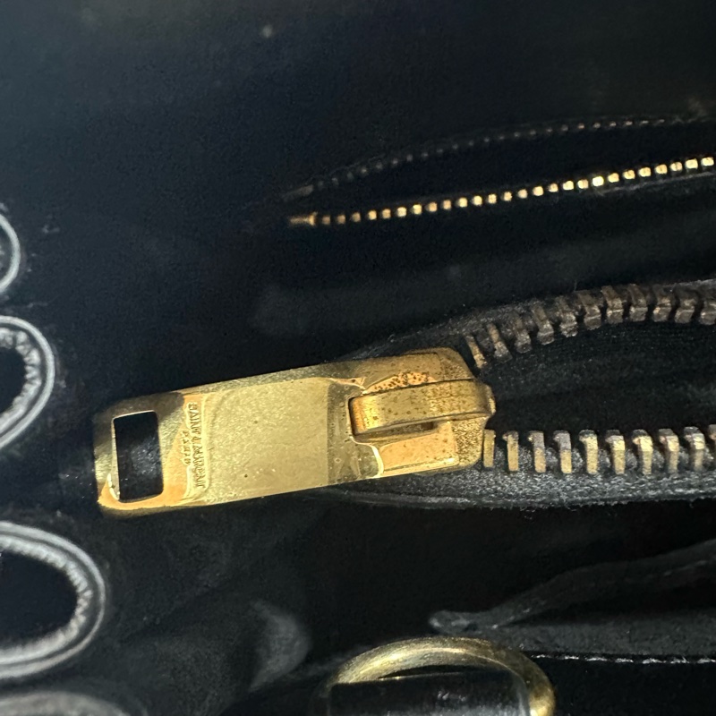 YSL 355153 黑牛皮金釦兩用包 永恆包-53