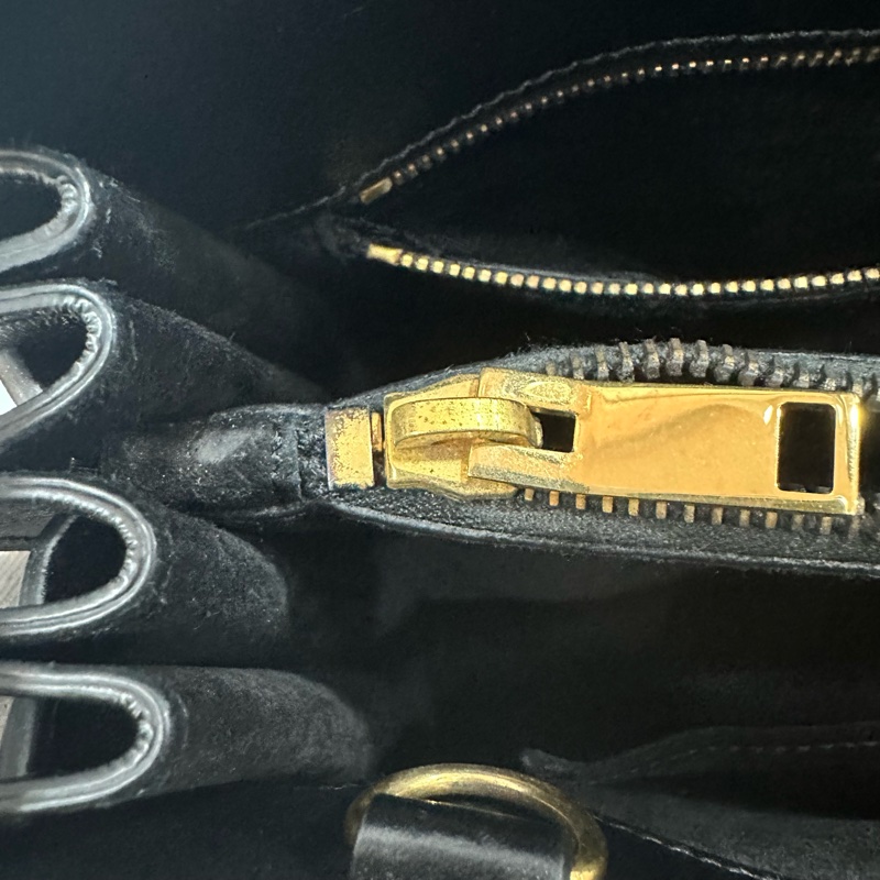 YSL 355153 黑牛皮金釦兩用包 永恆包-54