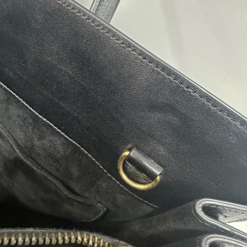 YSL 355153 黑牛皮金釦兩用包 永恆包-60