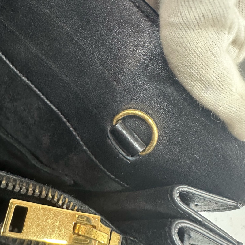YSL 355153 黑牛皮金釦兩用包 永恆包-61