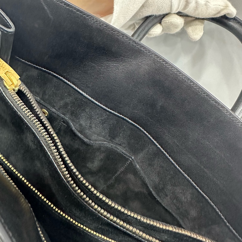 YSL 355153 黑牛皮金釦兩用包 永恆包-62