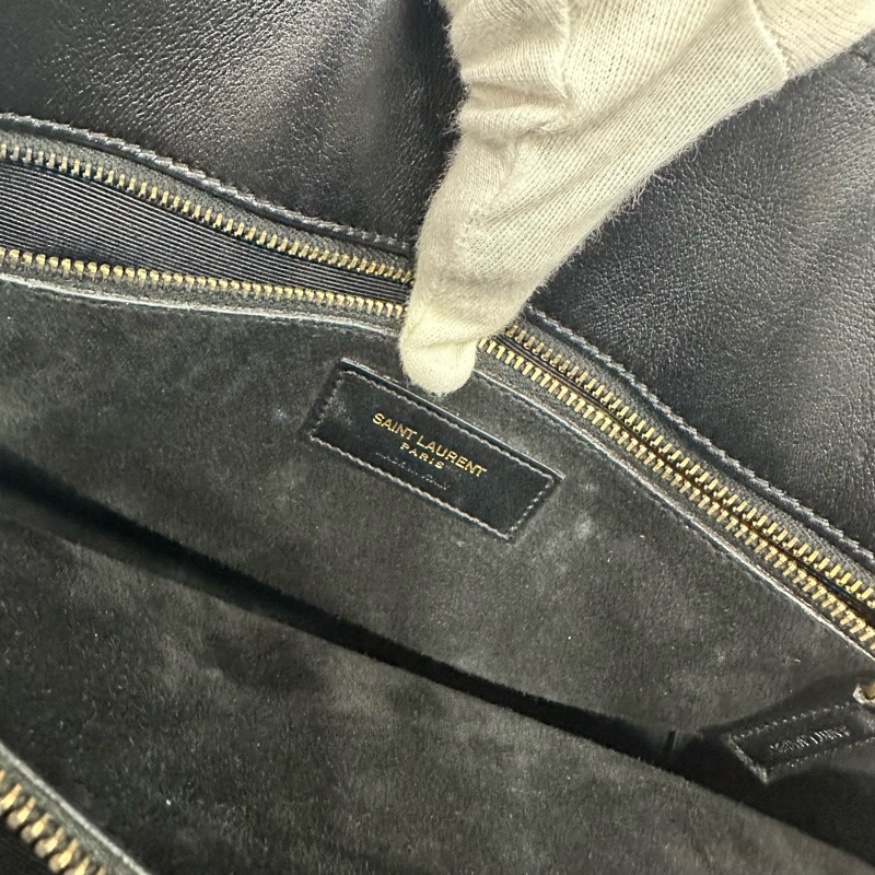 YSL 355153 黑牛皮金釦兩用包 永恆包-72