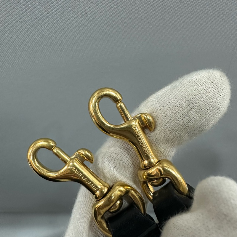 YSL 355153 黑牛皮金釦兩用包 永恆包-74