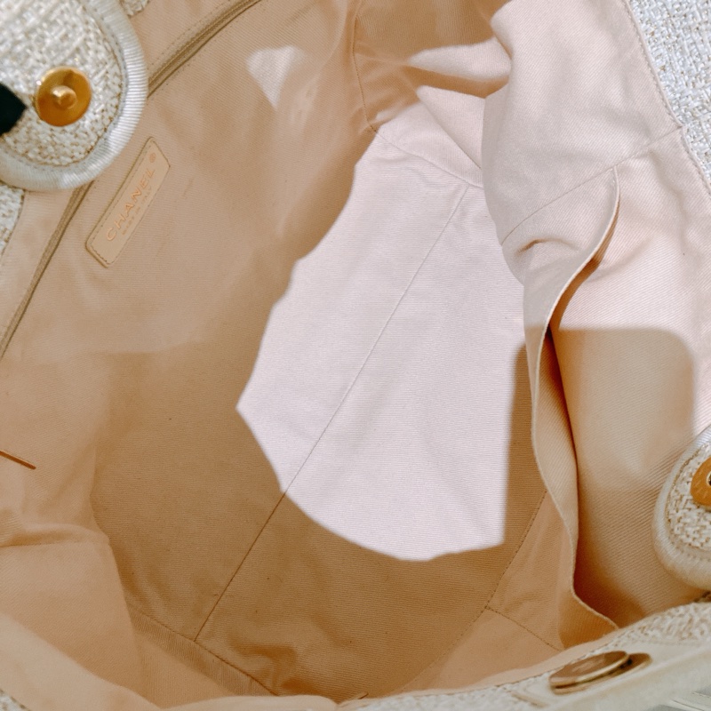 TK1837 CHANEL 香奈兒中號單肩購物鍊帶包包MEDIUM DEAUVILLE TOTE BAG RATTAN-17