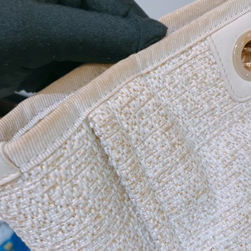 TK1837 CHANEL 香奈兒中號單肩購物鍊帶包包MEDIUM DEAUVILLE TOTE BAG RATTAN-20