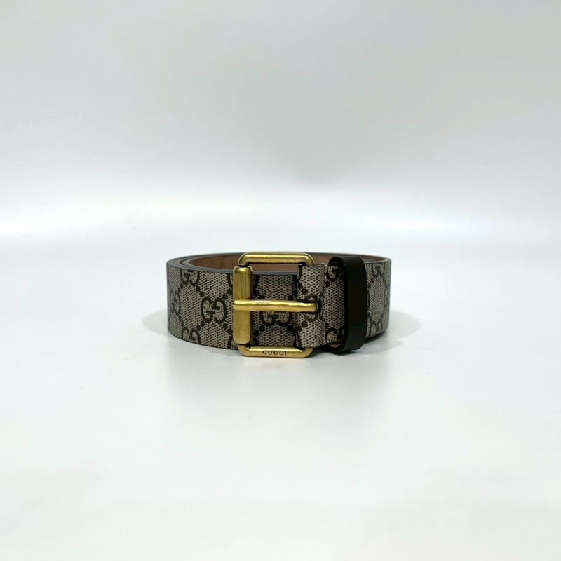 GUCCI原花蛇圖金釦100公分皮帶434520-1