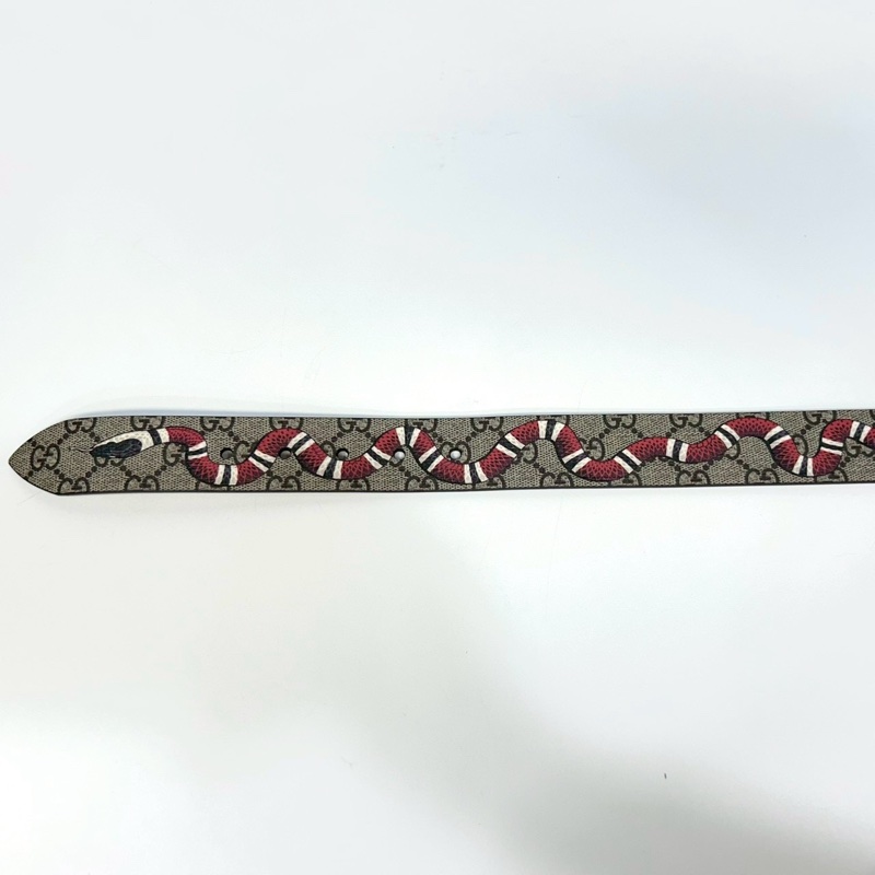 GUCCI原花蛇圖金釦100公分皮帶434520-6