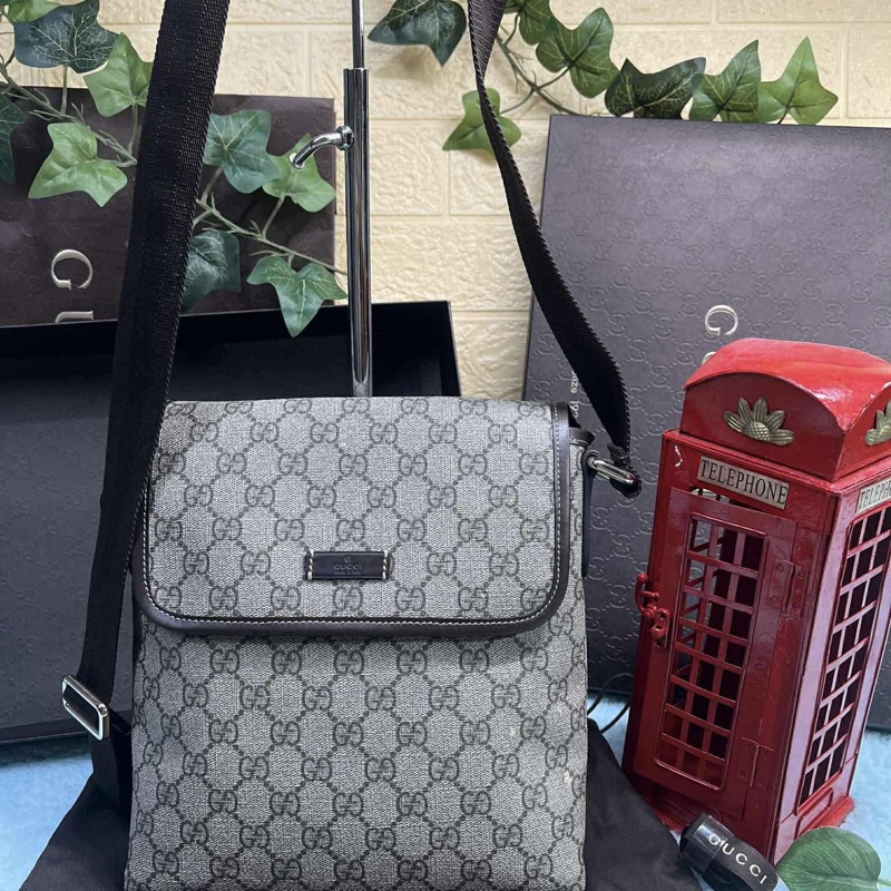 💥Gucci 防水 PVC 223666下蓋掀蓋磁釦 斜背包/郵差包(中性款)💥-5