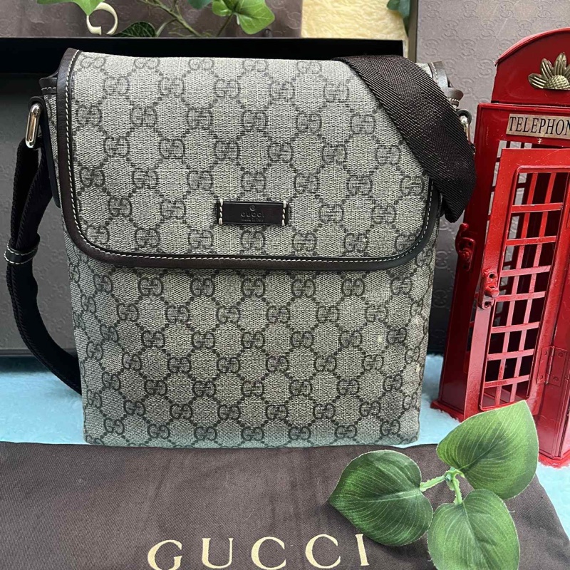 💥Gucci 防水 PVC 223666下蓋掀蓋磁釦 斜背包/郵差包（中性款）💥-6