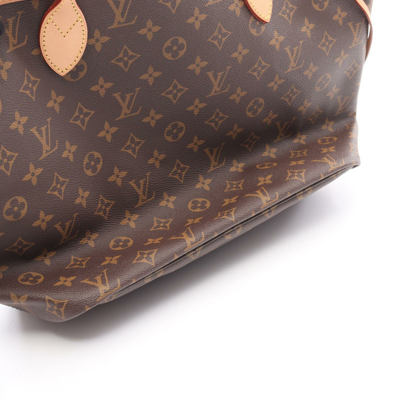 LOUIS VUITTON Neverfull MM 手提包 M40996 Monogram 帆布皮革紫紅色二手-4