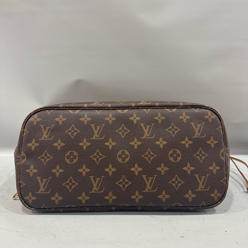 LV m46987 原花金釦neverfull 肩背包 MM-5