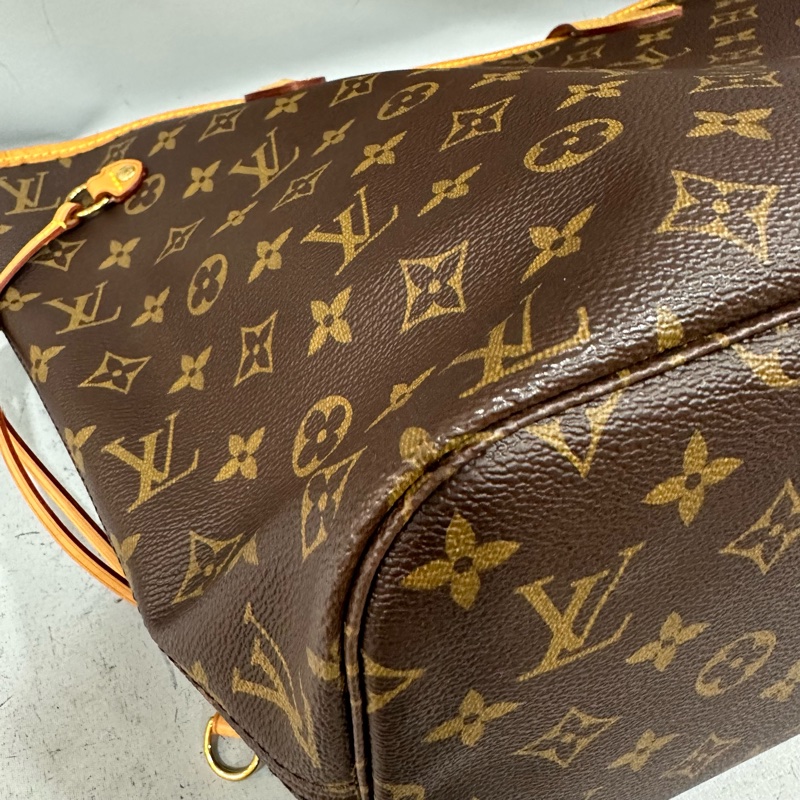 LV m46987 原花金釦neverfull 肩背包 MM-6