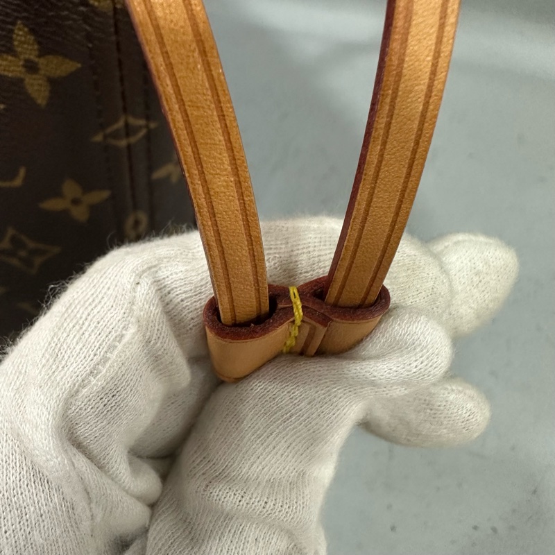 LV m46987 原花金釦neverfull 肩背包 MM-20