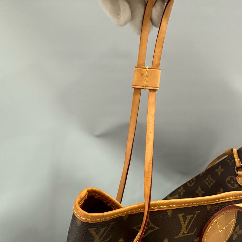 LV m46987 原花金釦neverfull 肩背包 MM-23