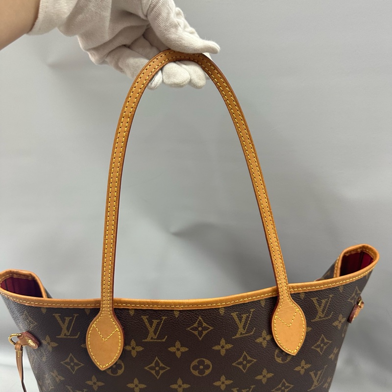 LV m46987 原花金釦neverfull 肩背包 MM-25