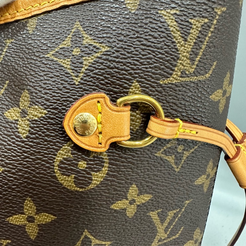 LV m46987 原花金釦neverfull 肩背包 MM-29