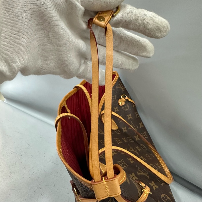LV m46987 原花金釦neverfull 肩背包 MM-39