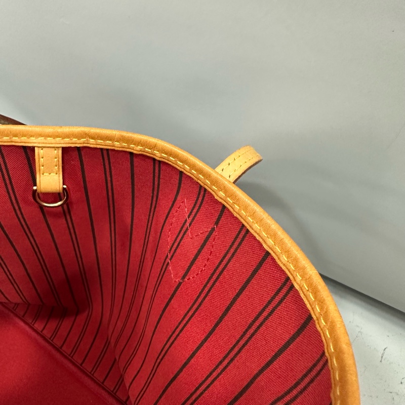 LV m46987 原花金釦neverfull 肩背包 MM-45