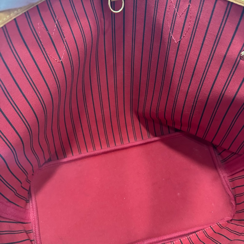 LV m46987 原花金釦neverfull 肩背包 MM-55