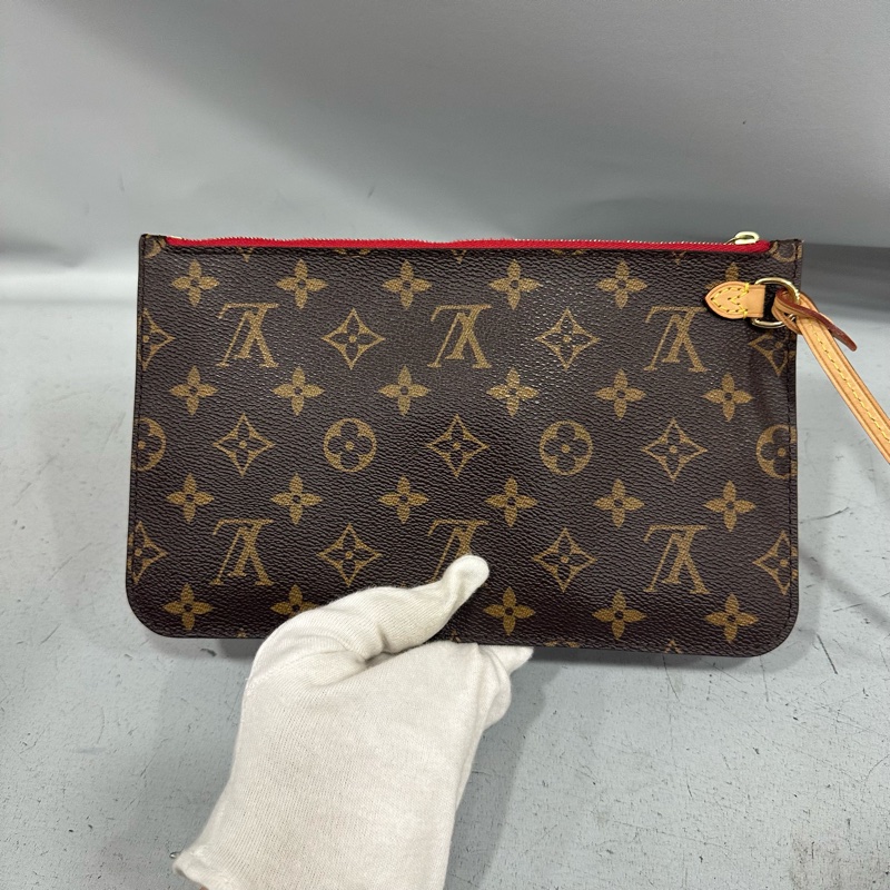 LV m46987 原花金釦neverfull 肩背包 MM-78