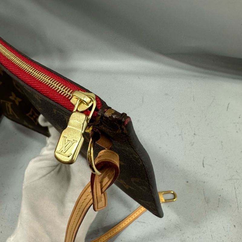 LV m46987 原花金釦neverfull 肩背包 MM-80