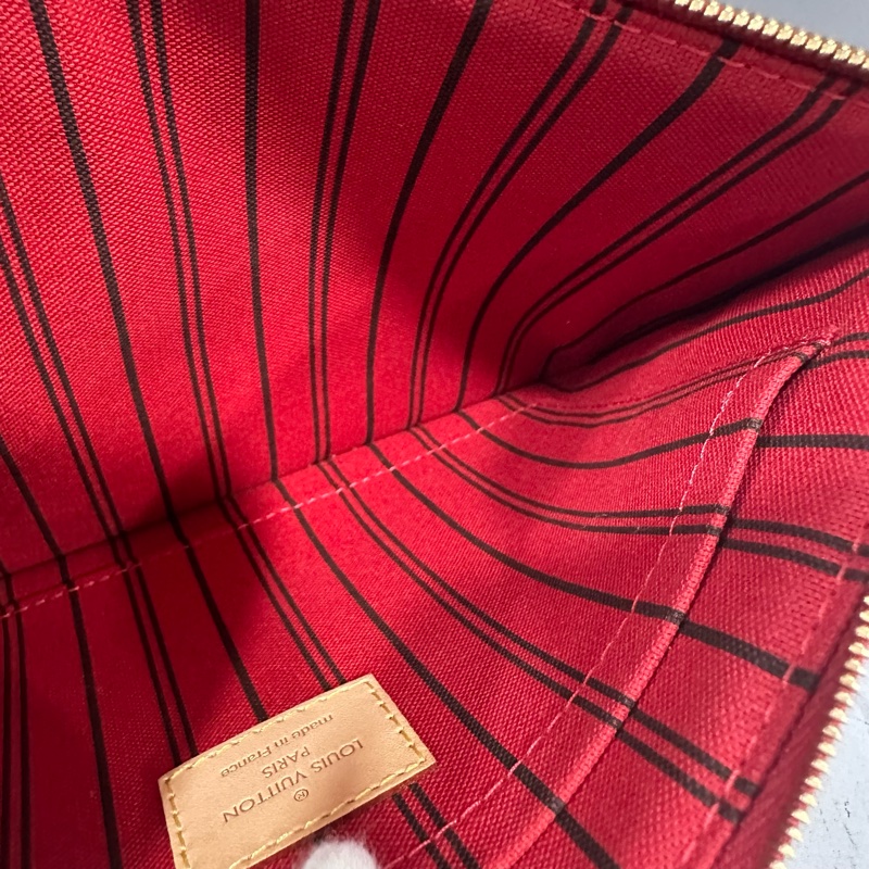 LV m46987 原花金釦neverfull 肩背包 MM-85