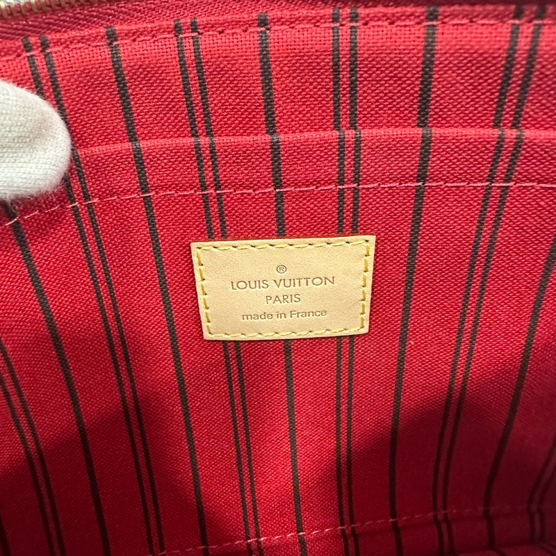 LV m46987 原花金釦neverfull 肩背包 MM-87