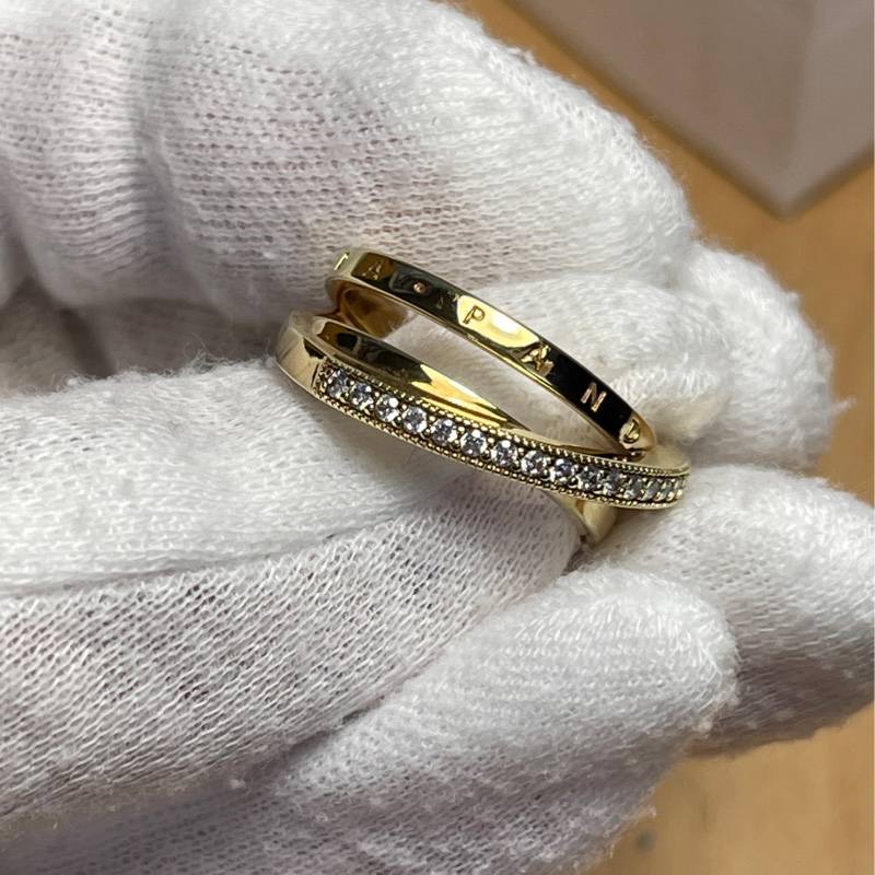 Pandora Signature 潘朵拉三環交織鋯石戒指-4