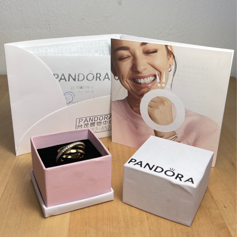 Pandora Signature 潘朵拉三環交織鋯石戒指-6
