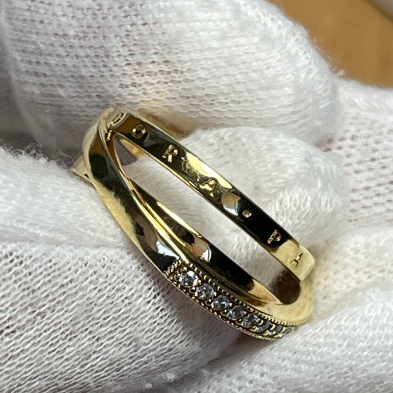 Pandora Signature 潘朵拉三環交織鋯石戒指-9