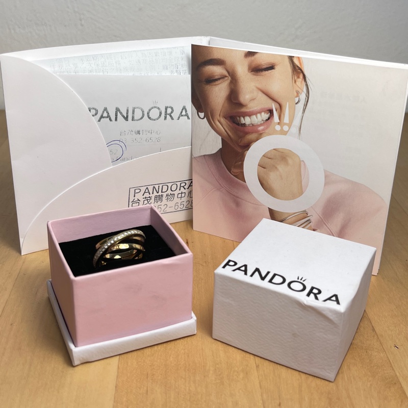 Pandora Signature 潘朵拉三環交織鋯石戒指-11