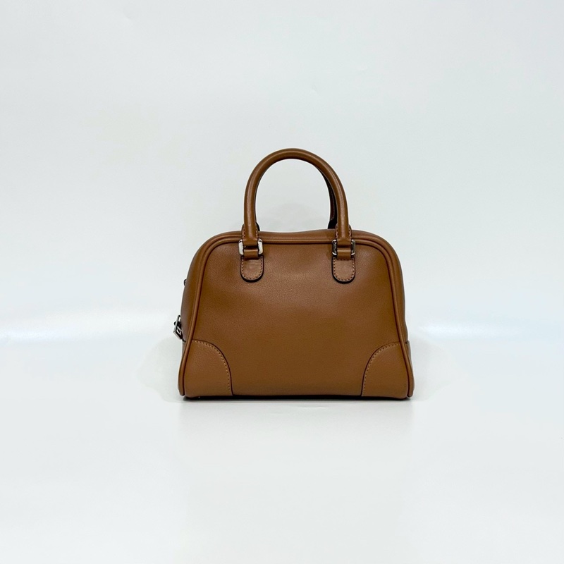 Loewe焦糖棕牛皮amazona 75手提側背包-3