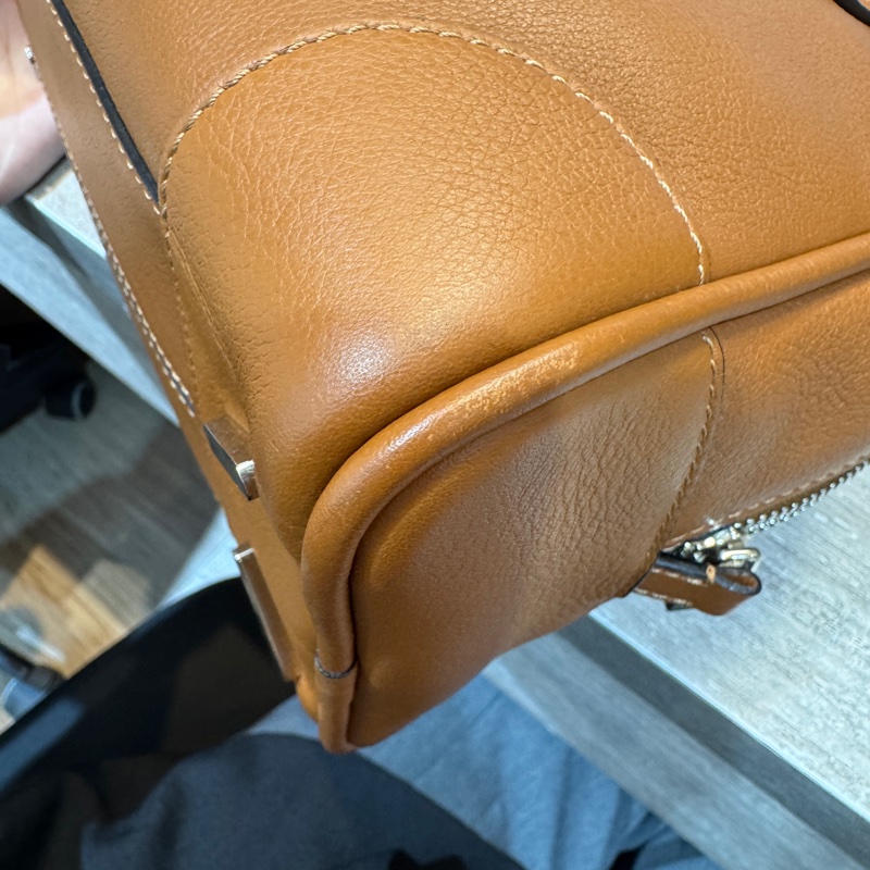 Loewe焦糖棕牛皮amazona 75手提側背包-7