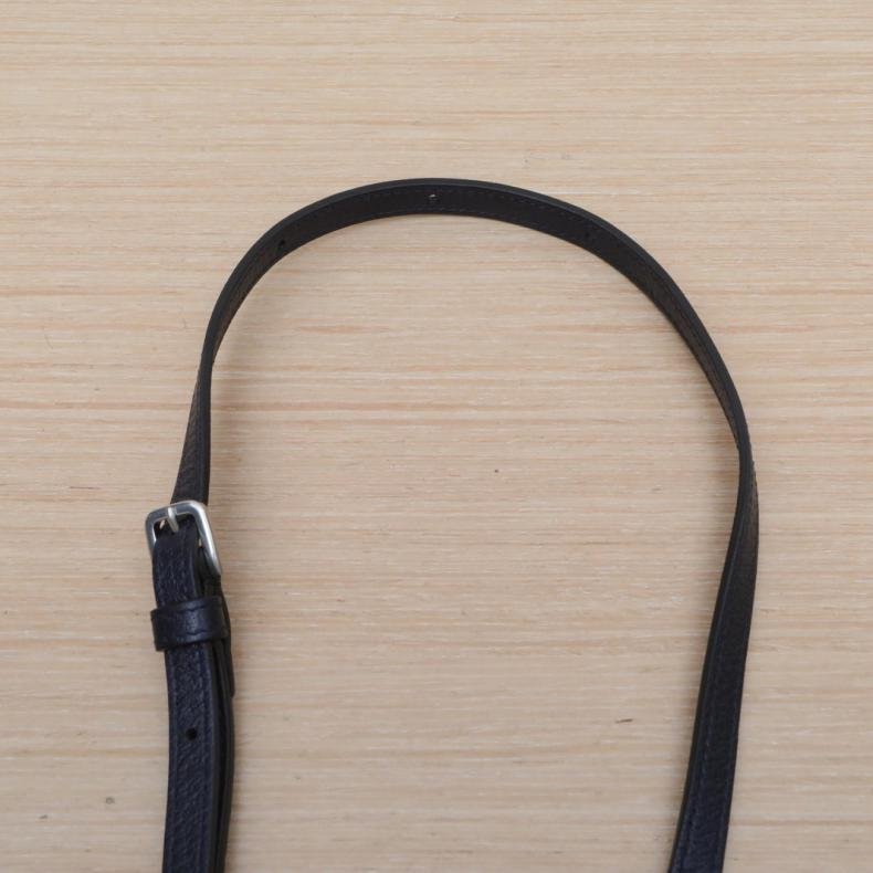 藍色 PVC 銀扣 Horsebit 馬銜扣 三角插扣 手機包-5