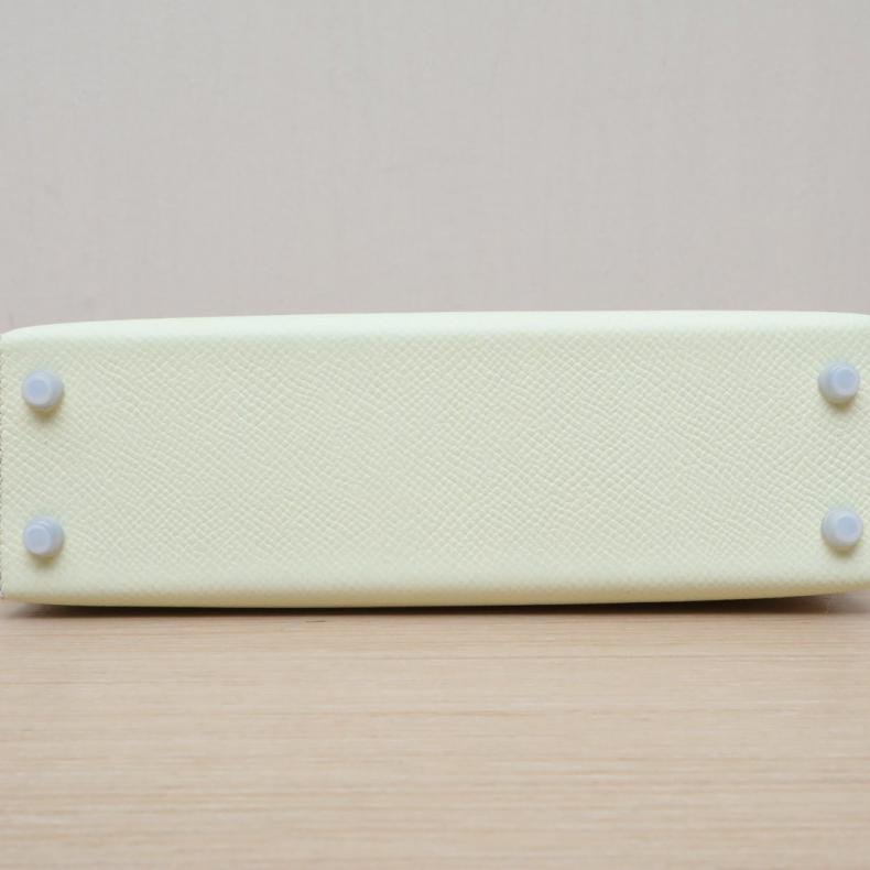 Mini Kelly 二代 19cm 0S氣泡綠拼 I8米爾頓黃拼 A8絲蘭綠 Epsom皮 W刻銀扣-2