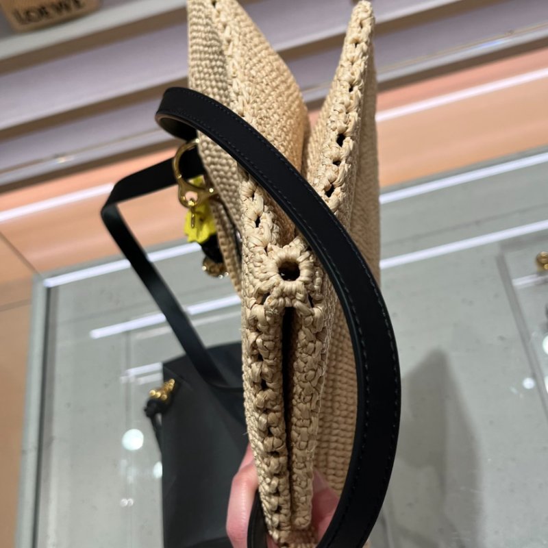 🎉新品好折扣✨Loewe 中型酒椰纖維 Puzzle Fold 托特包 自然色-12